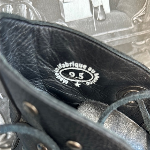 Black Leather Women's Boots - Picture 3 of 5